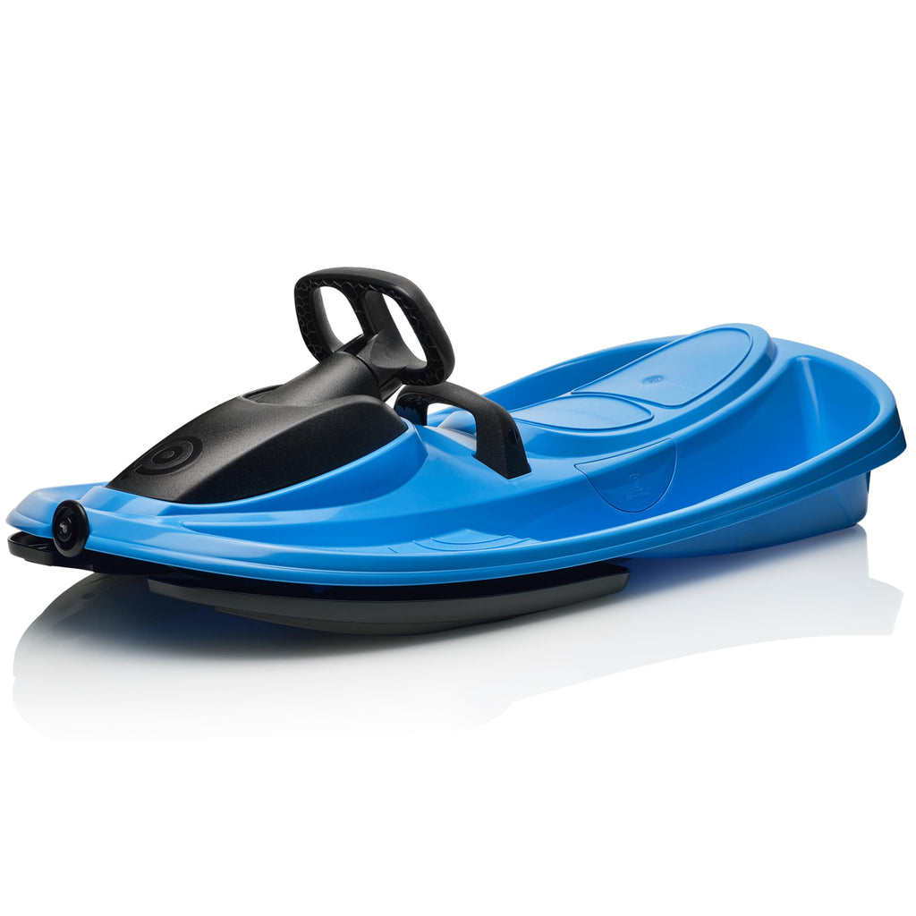 Snow Sled with Steering Wheel, Pull Up Brake, Anti-Slip Seat I624