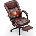 Brown PU Leather Heated Massage Executive Chair J92367