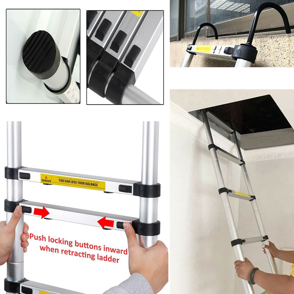 Telescoping Extension Ladder 20.34FT 330 Pound Capacity B982