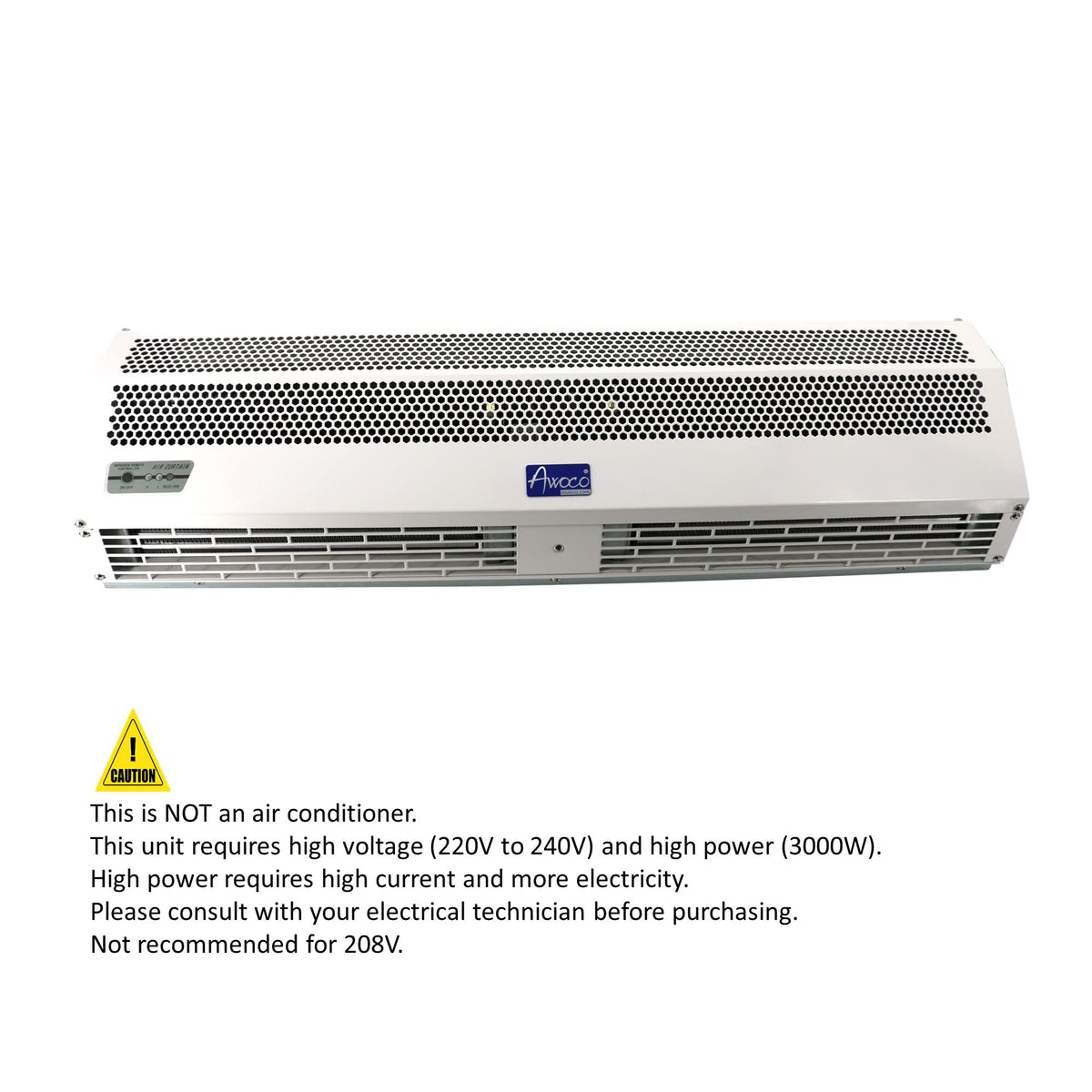 40" 230V Heated 2 Speeds 670CFM Commercial Indoor Air Curtain T650