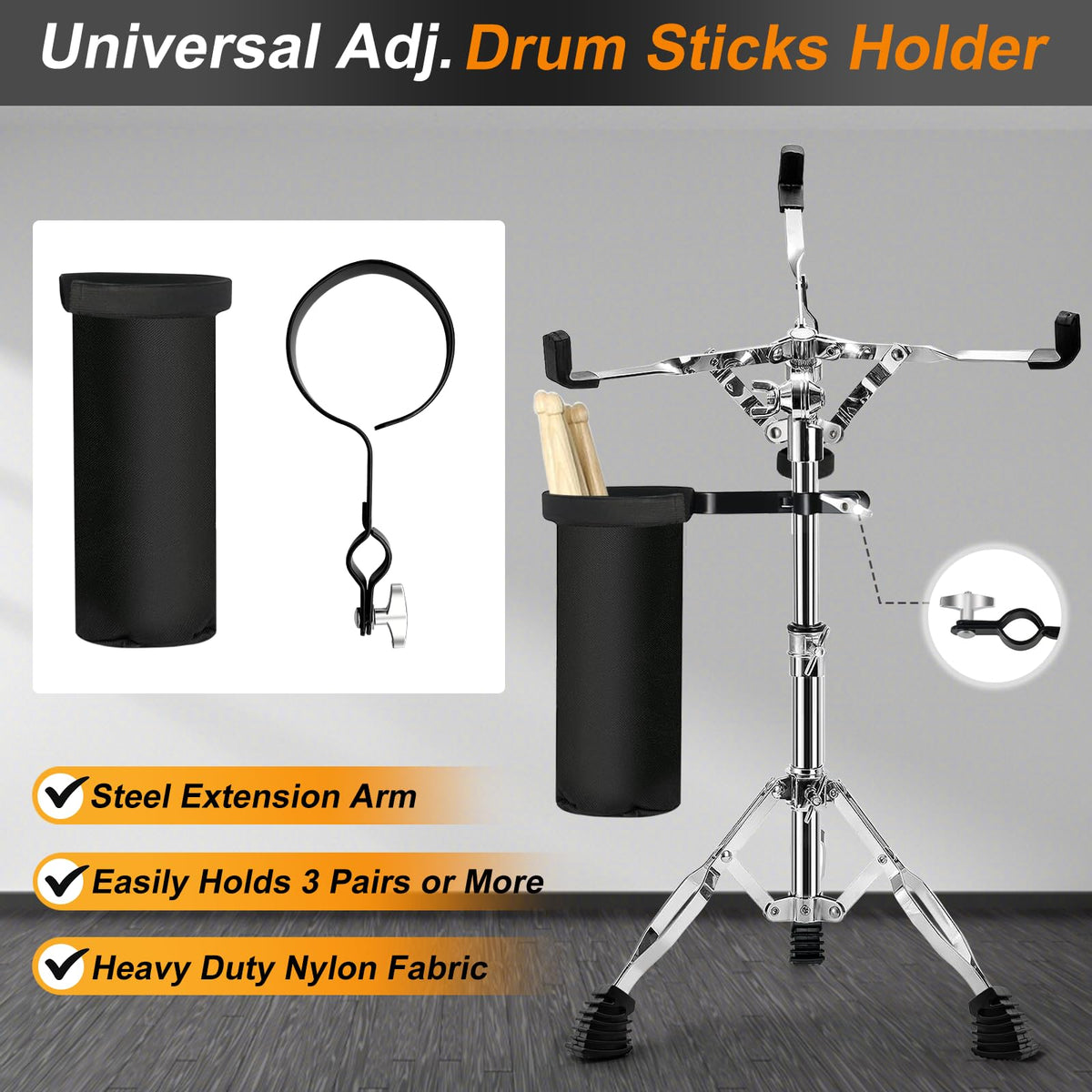 Snare Drum Stand with Drum Sticks Holder Q4331