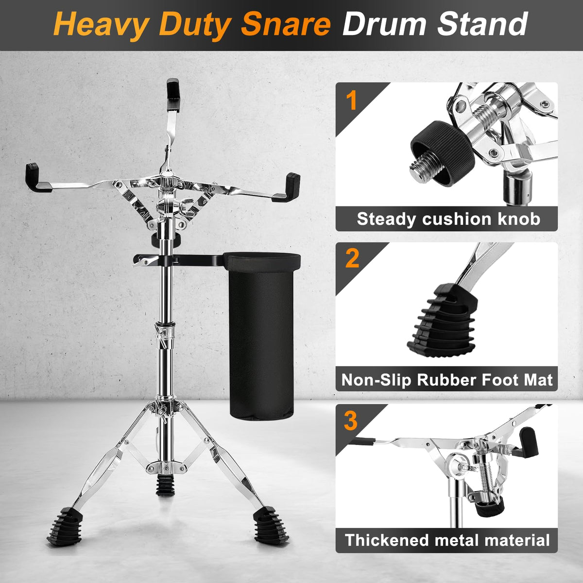 Snare Drum Stand with Drum Sticks Holder Q4331