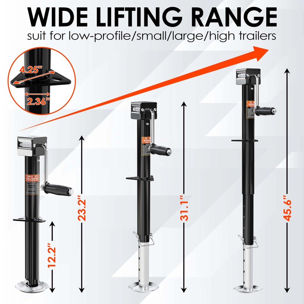 5000 lbs 15" Lift A-Frame Trailer Jack B3644