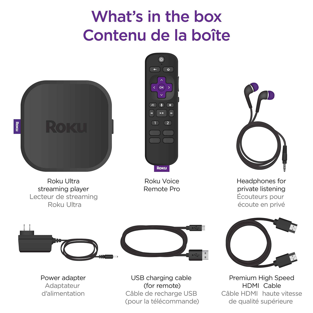 4K HDR Streaming Player with Voice Remote and HDMI Cable Z607457