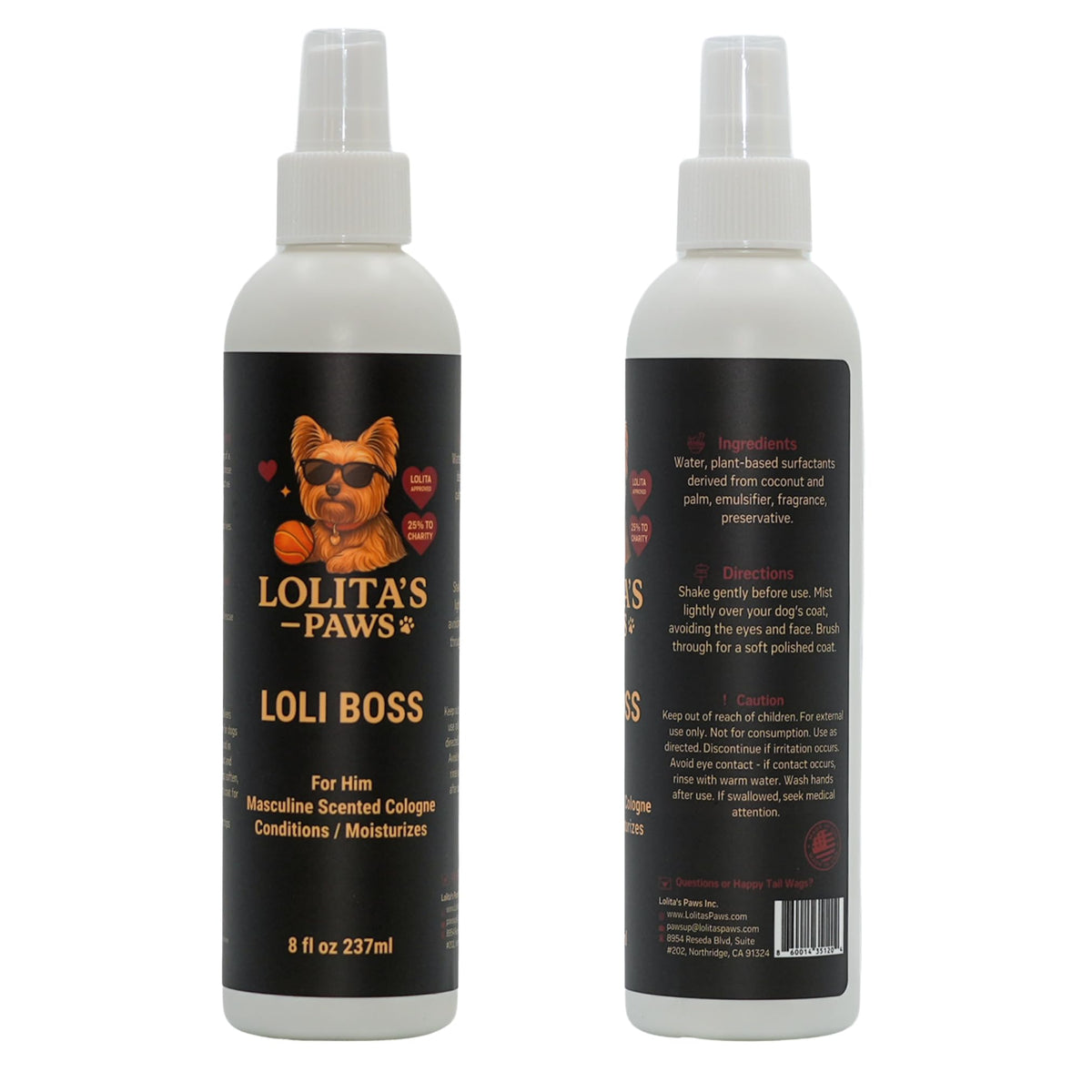 Masculine Dog Cologne Deodorizing Pet Spray 8 oz Q75870