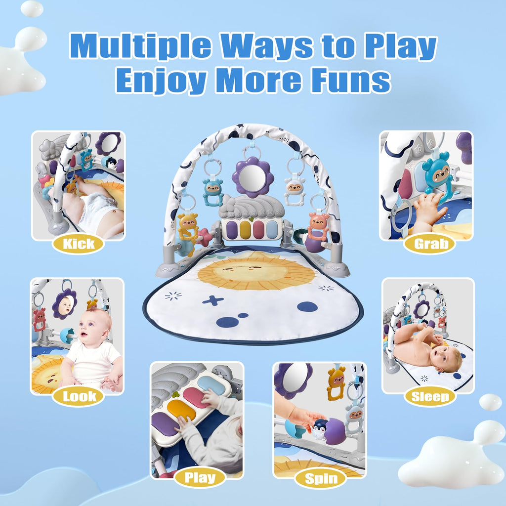 Baby Play Gym Mat and Activity Center with Music and Light K1193