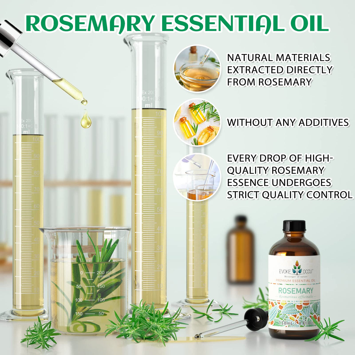 Rosemary Tea Tree Lavender Peppermint Cinnamon Essential Oil 4 FL Oz S33442
