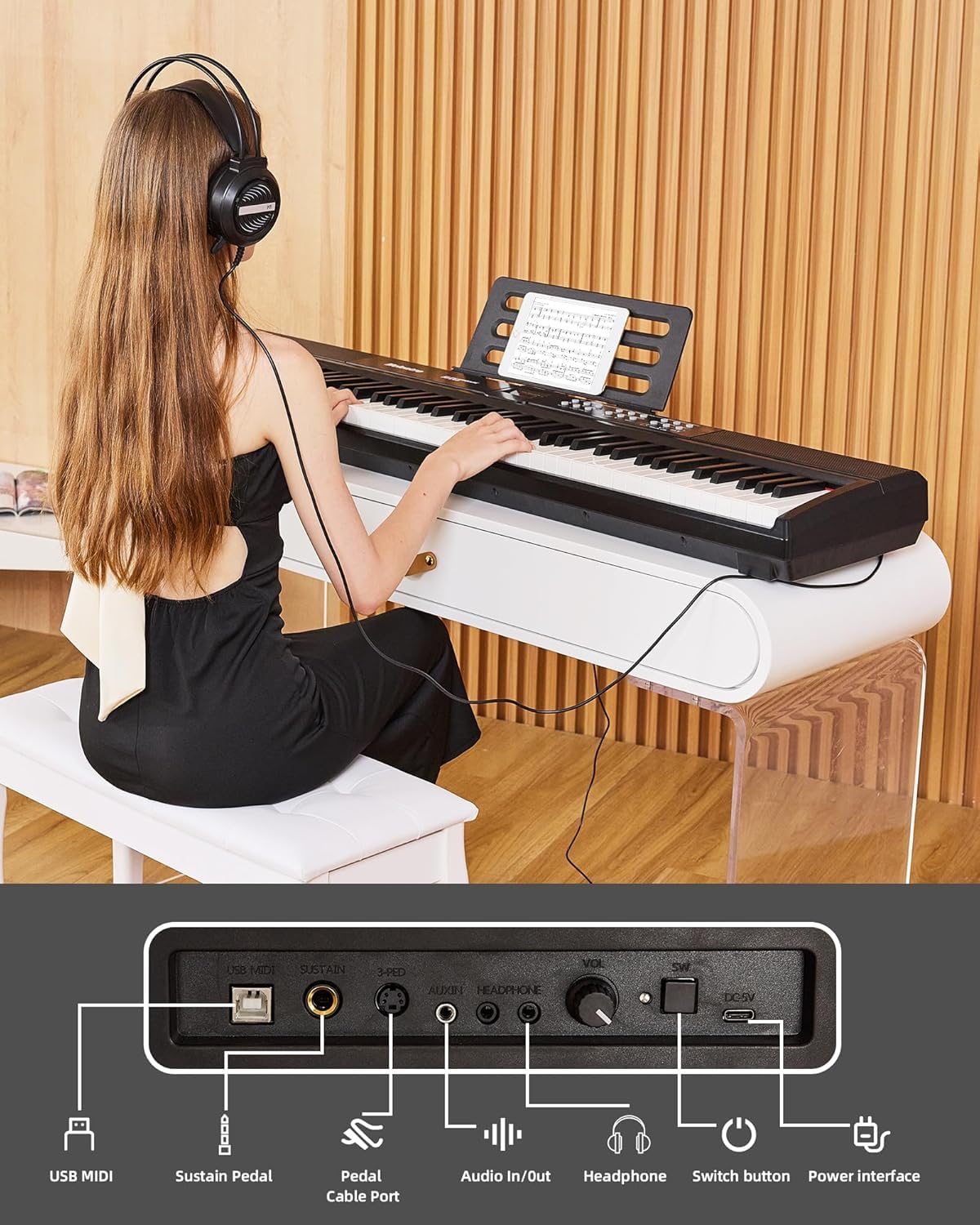 88-Key Digital Piano H5116