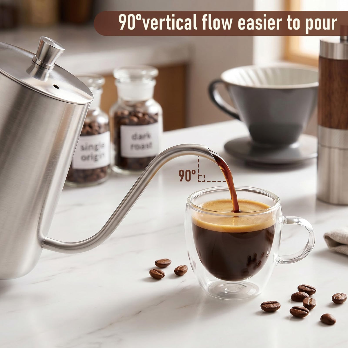 20 oz Stainless Steel Pour Over Kettle R611