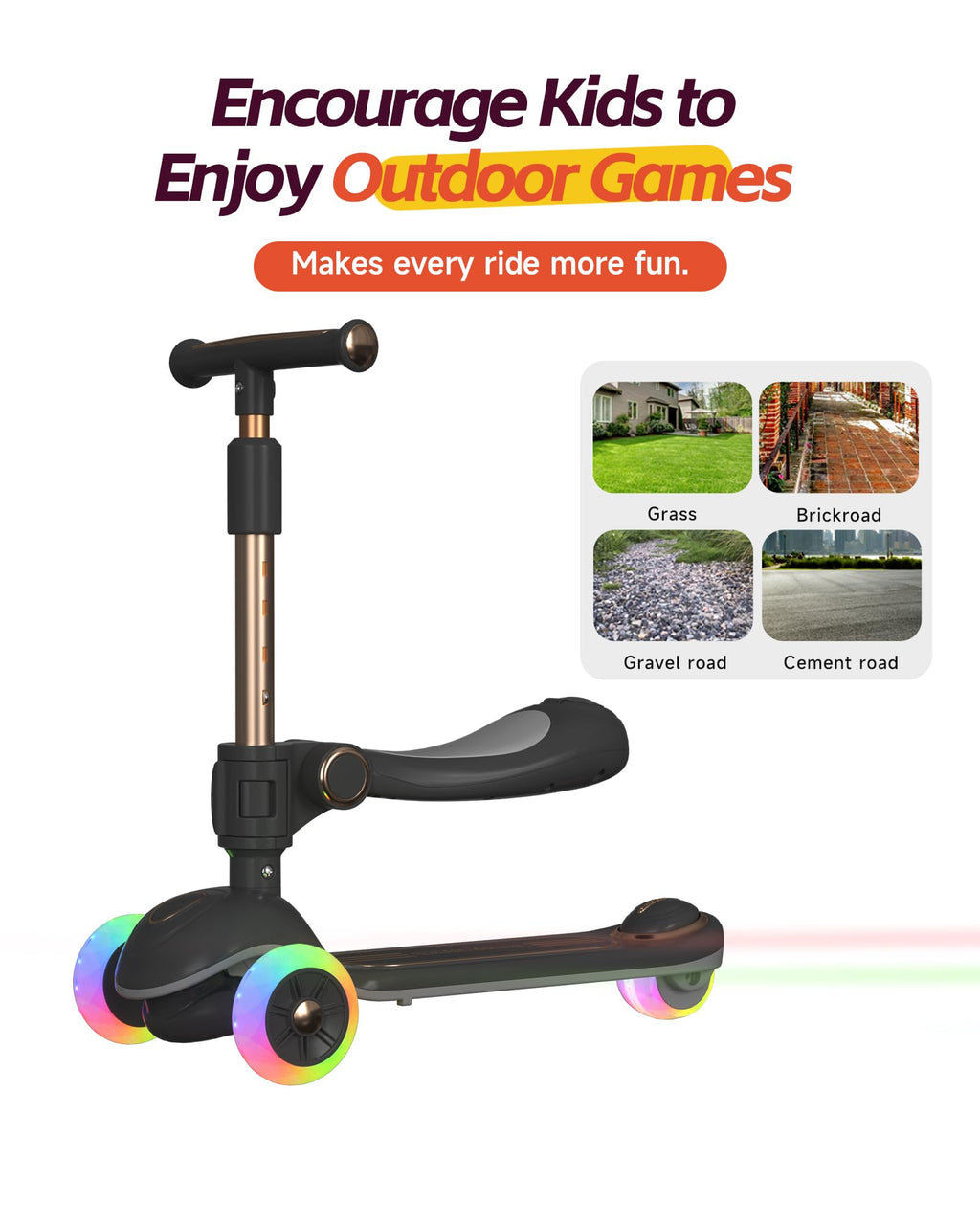 2-in-1 Toddler Scooter with Seat G30544
