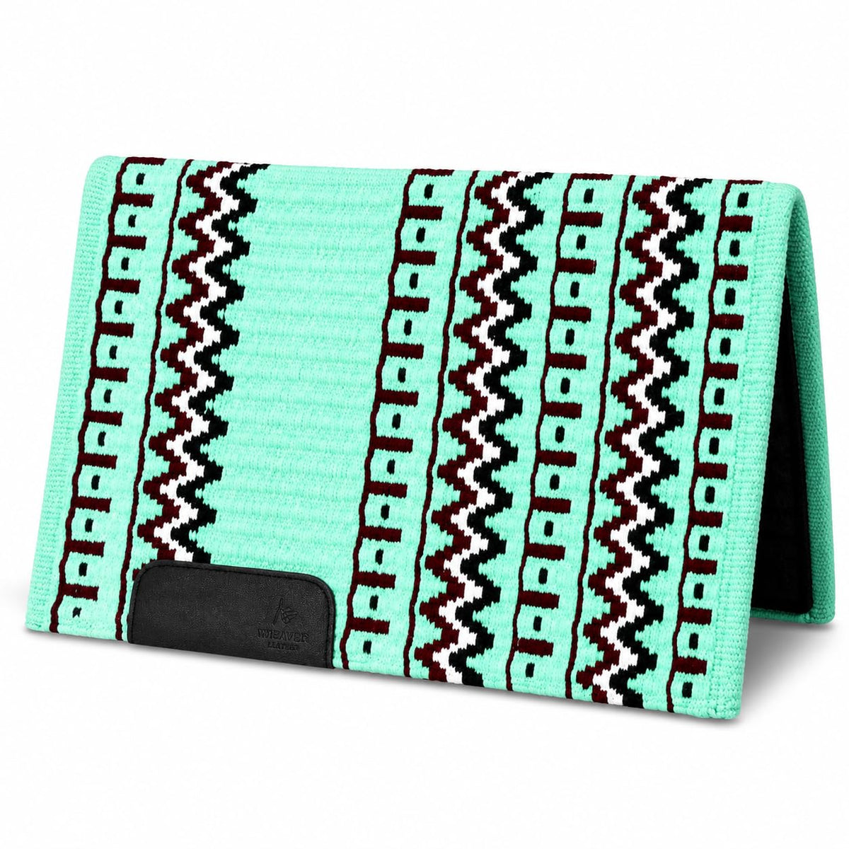 Mint Green Burgundy Tribal Horse Saddle Pad W82744