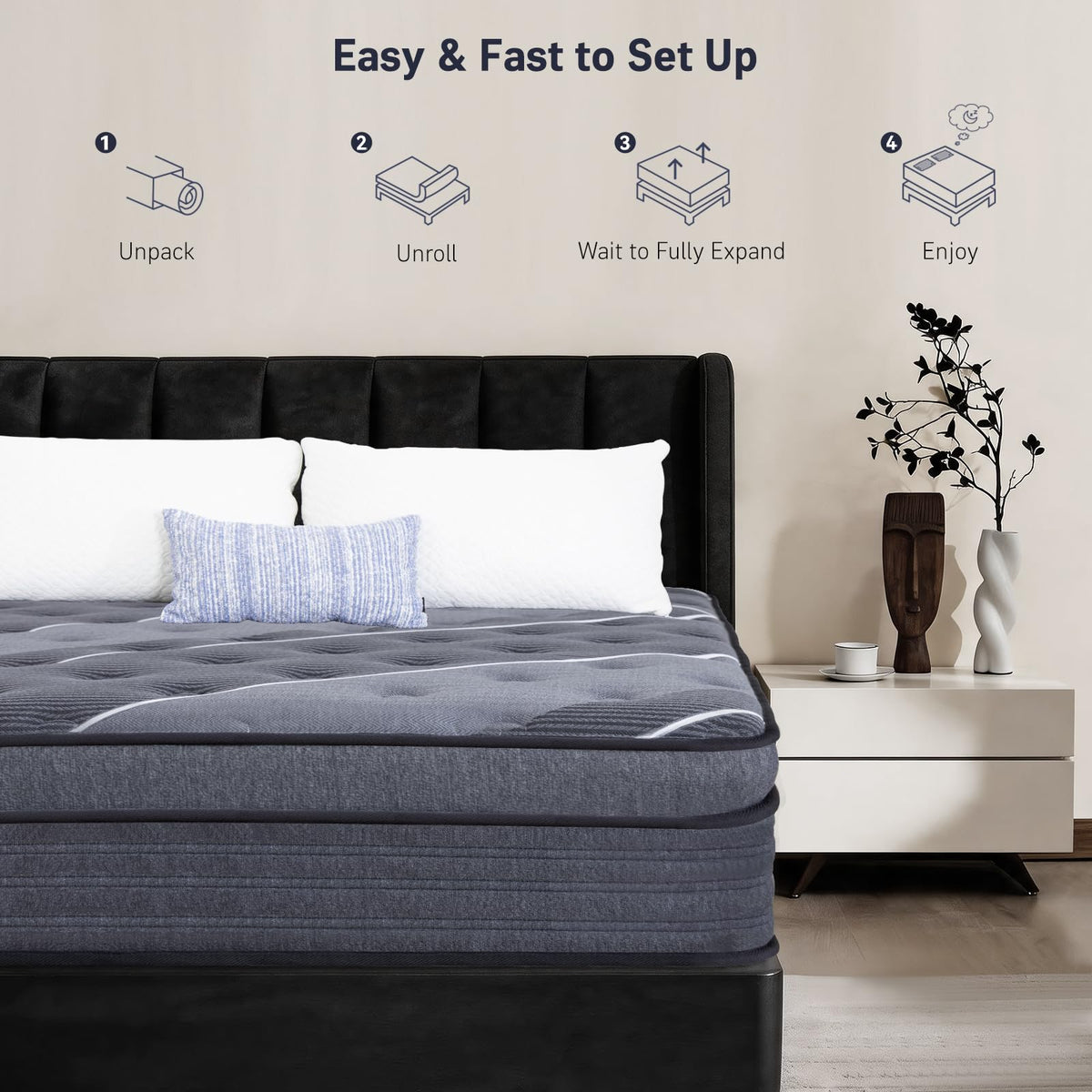 12 Inch Cooling Gel Memory Foam Hybrid Mattress R463259