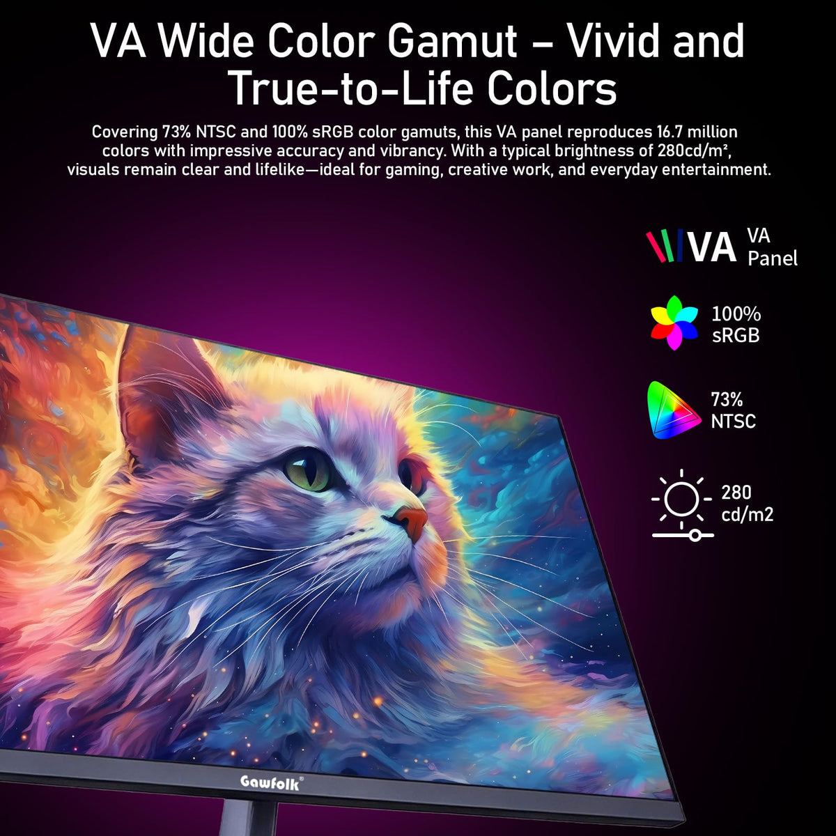 34 Inch Curved 100Hz WQHD Monitor with Speakers V530