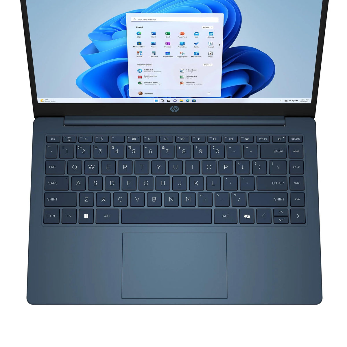 14" HD Laptop, Intel Celeron N150, 4GB RAM, 128GB Storage, Blue S7654
