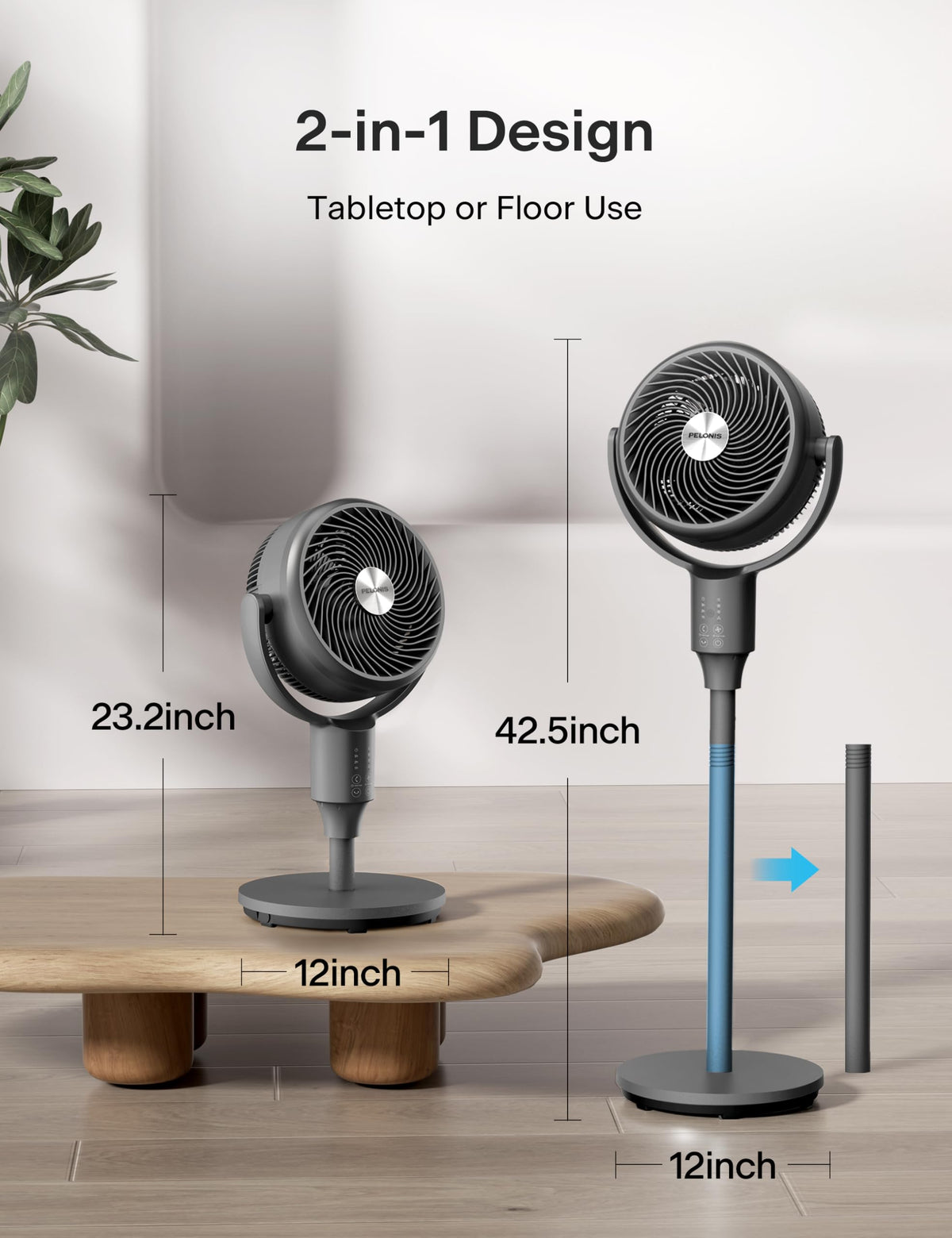Grey Pedestal Fan R84527