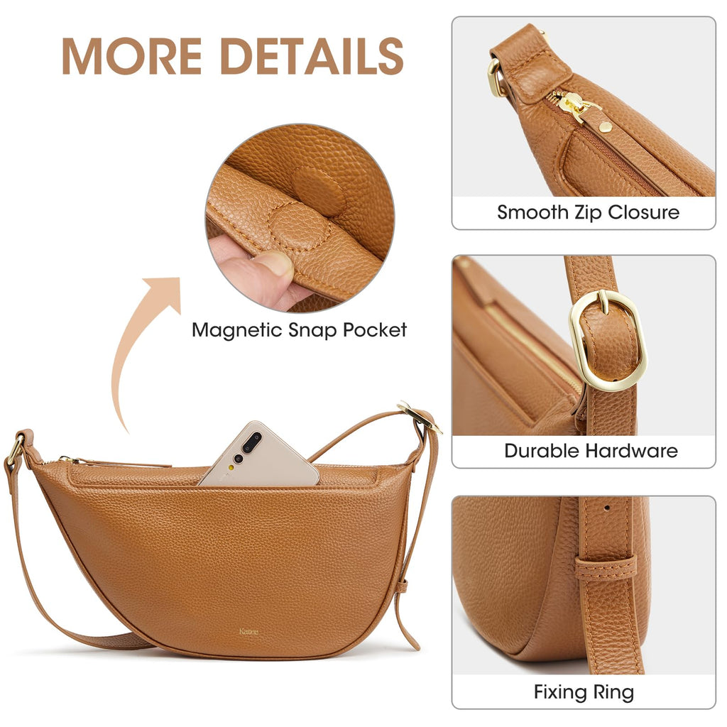 Leather Crossbody Purse with Adjustable Strap Q361943