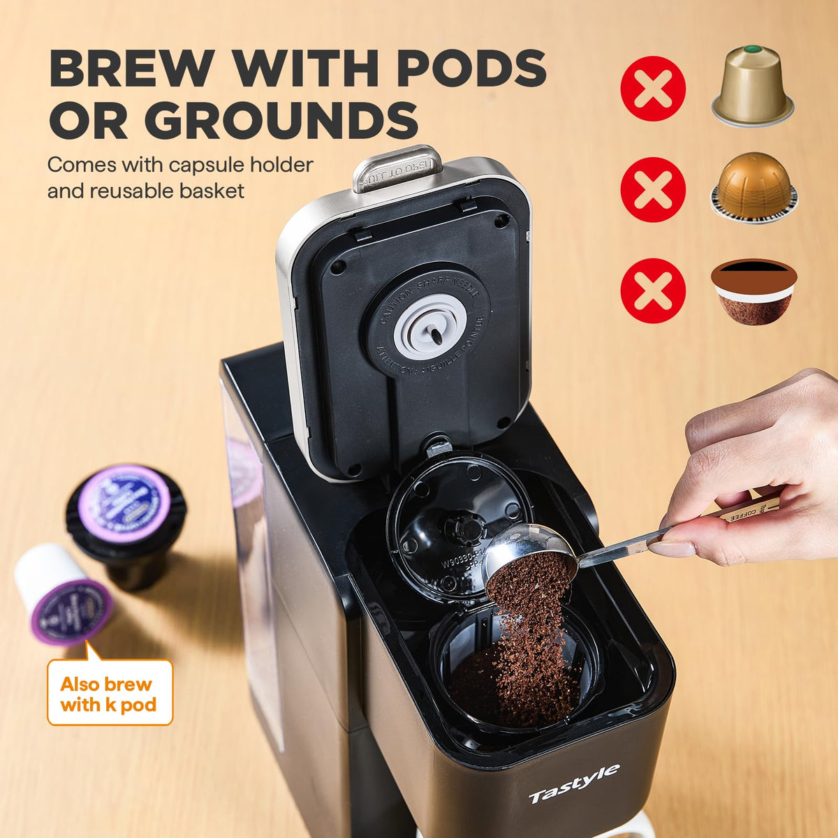 Single Serve Coffee Maker with 3 Brew Styles R2939