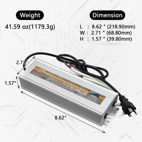 200W 12V IP67 LED Power Supply Driver F624