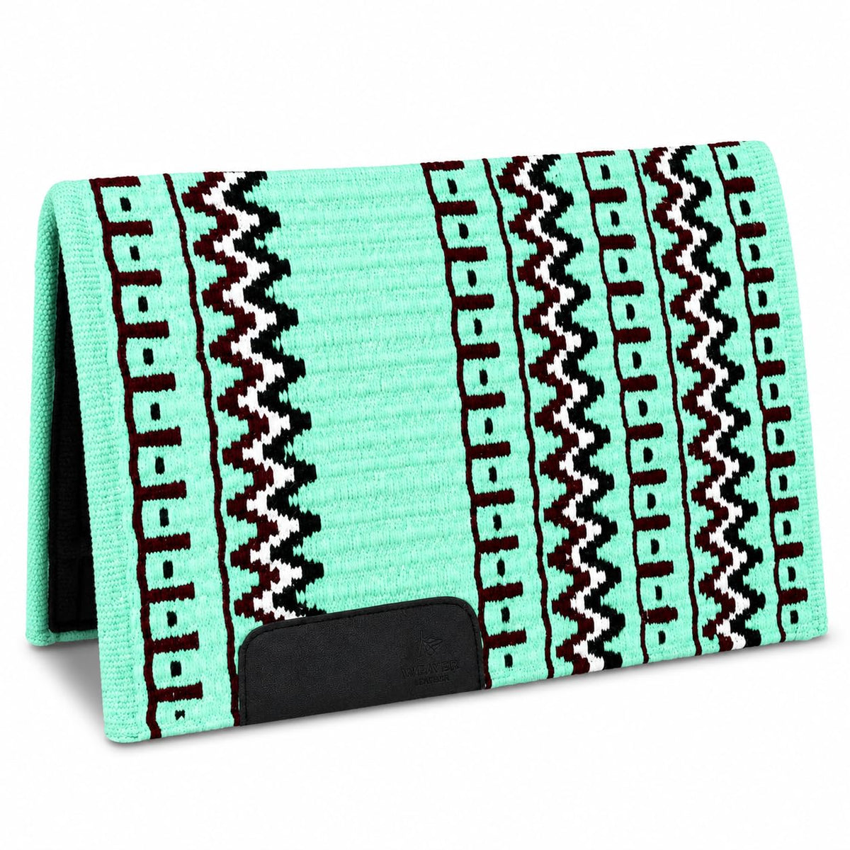 Mint Green Burgundy Tribal Horse Saddle Pad W82744