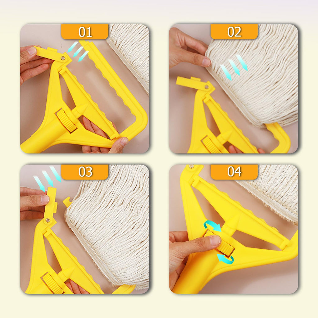 33 Qt Mop Bucket with Side-Press Wringer and Cotton Mop O63290