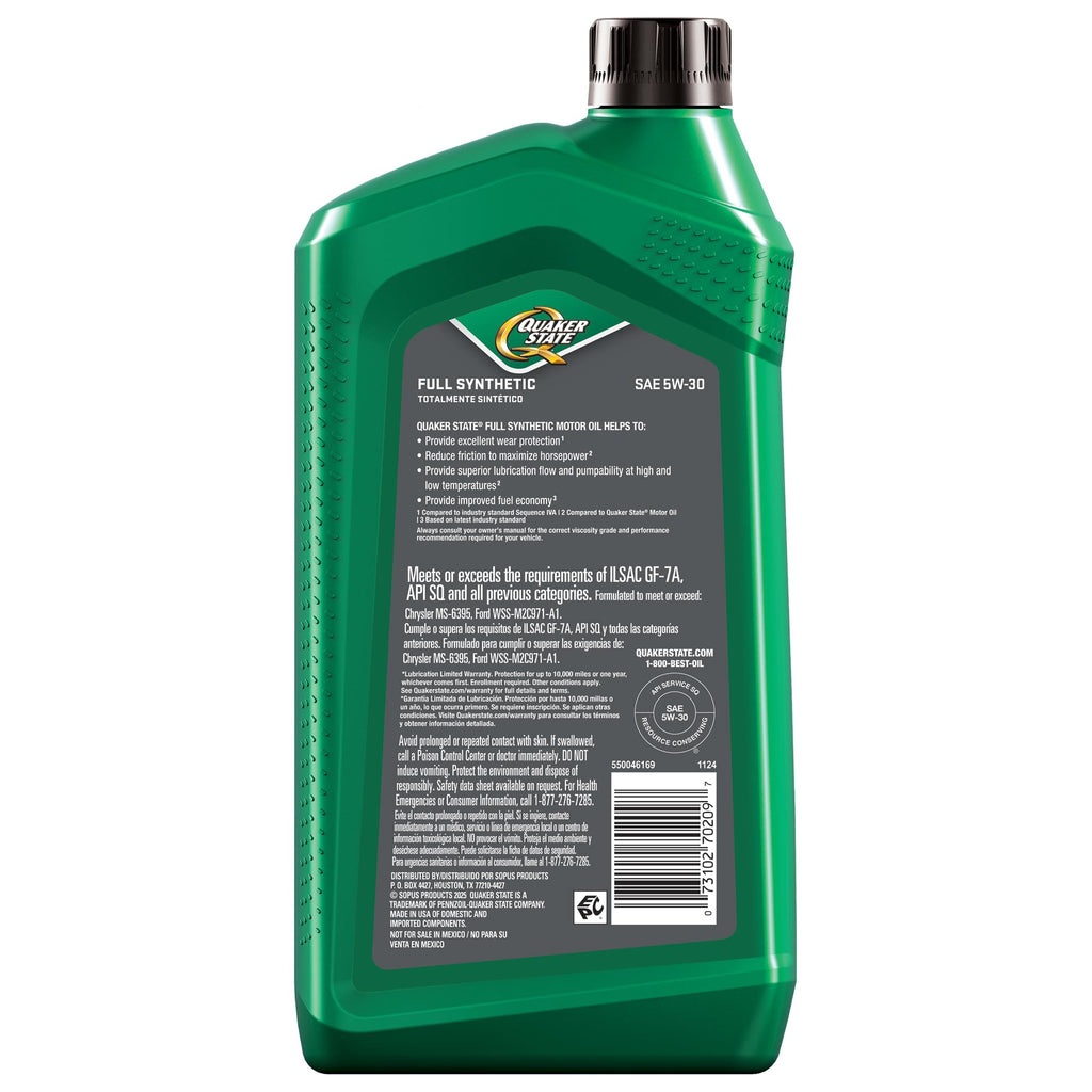 Full Synthetic 5W-30 Motor Oil 1 Quart 6 Pack G999247