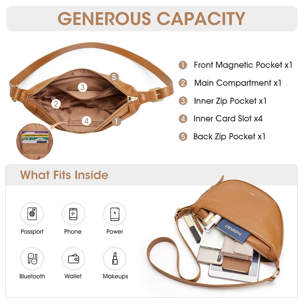 Leather Crossbody Purse with Adjustable Strap Q361943