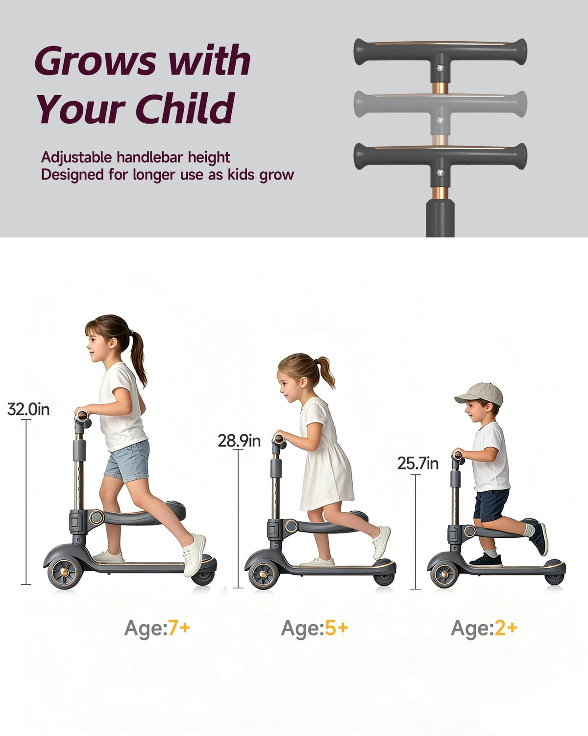 2-in-1 Toddler Scooter with Seat G30544