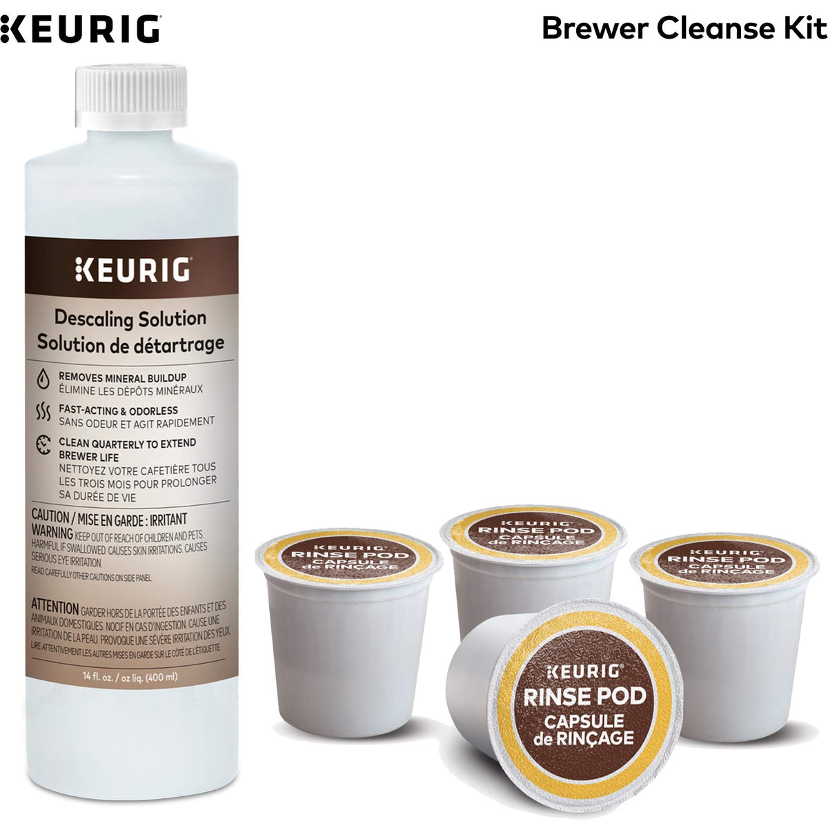 Single Serve K-Cup Pod Coffee Maker & Cleanse Kit U569304