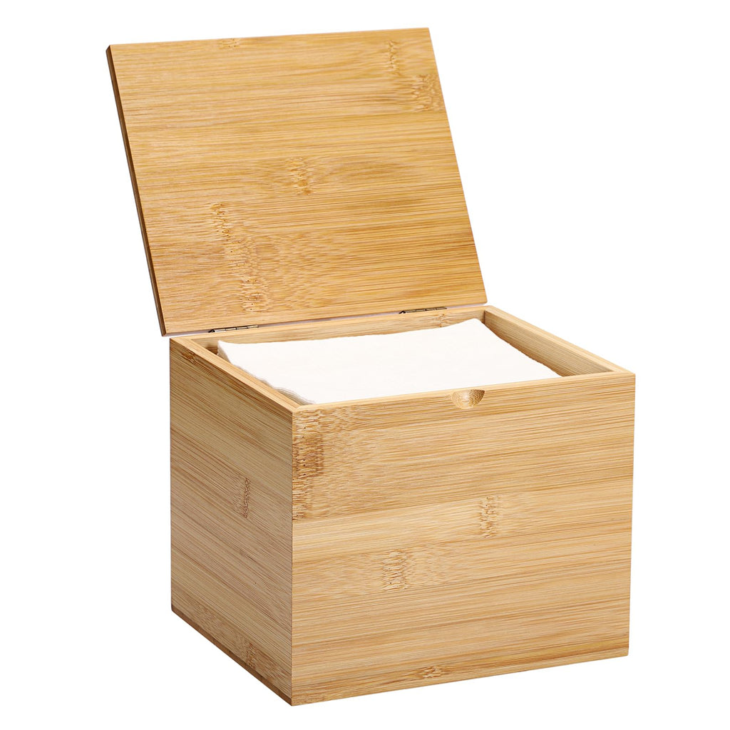 Bamboo Facial Towel Holder with Lid V530799