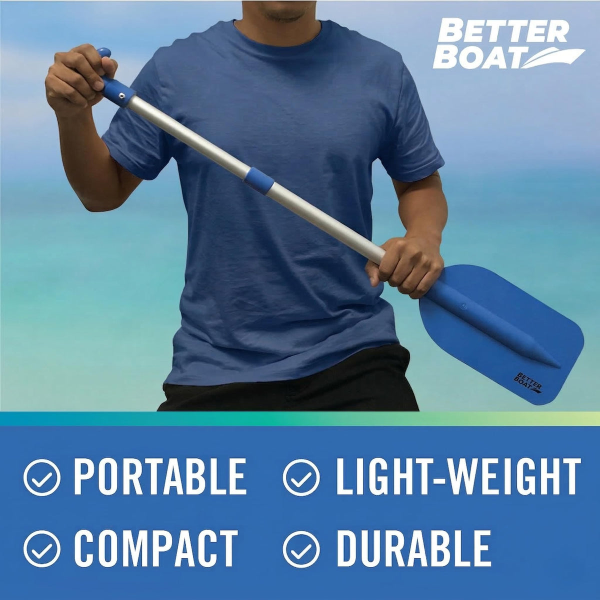Telescoping Plastic Collapsible Boat Paddle S3609