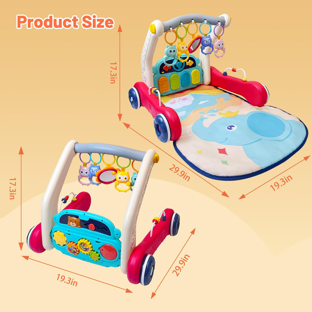 Baby Gym Play Mat & Baby Walker with Music and Light Q11212
