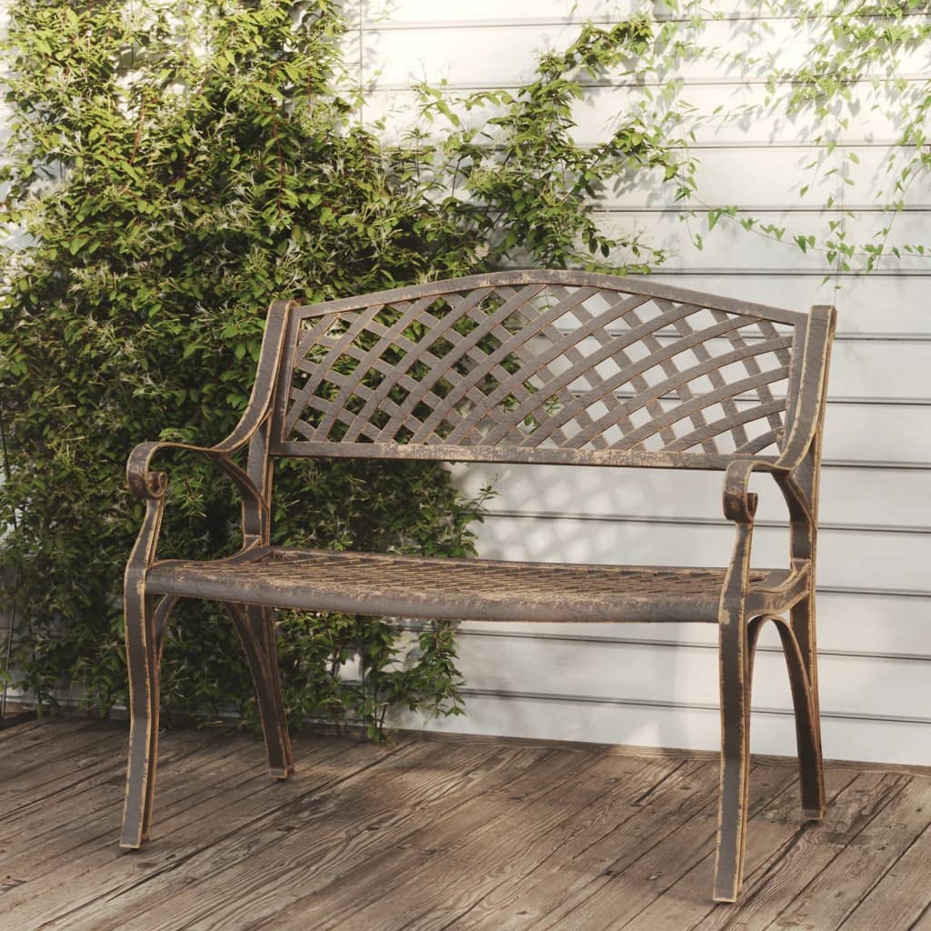 Cast Aluminum and Cast Iron Garden Bench C2874