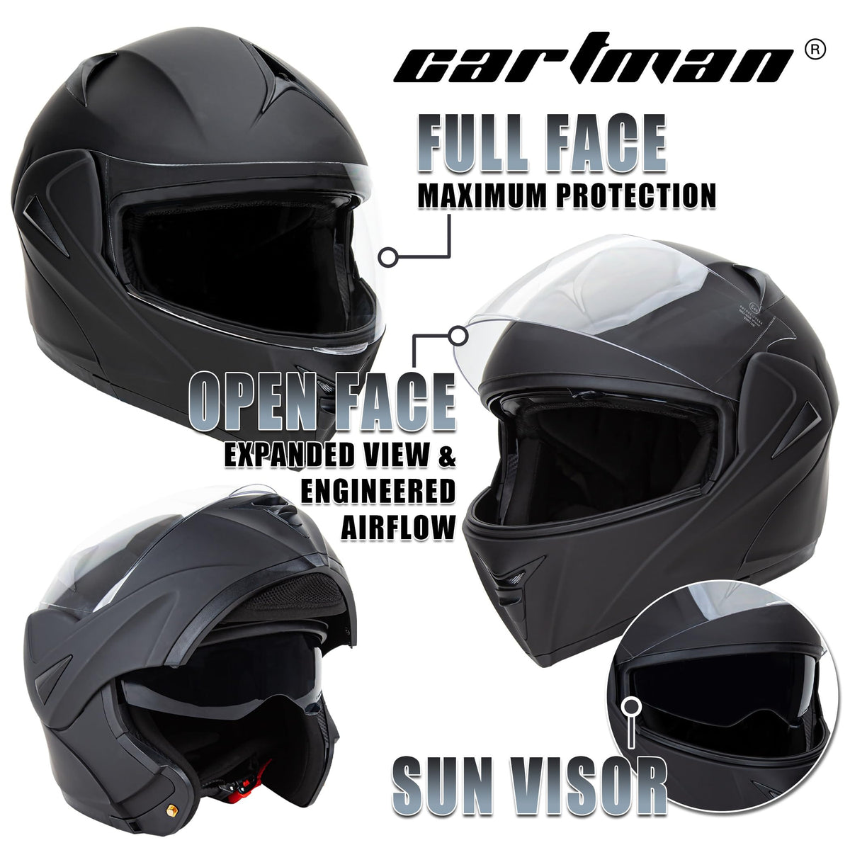Small DOT Approved Flip Up Full Helmet X4226