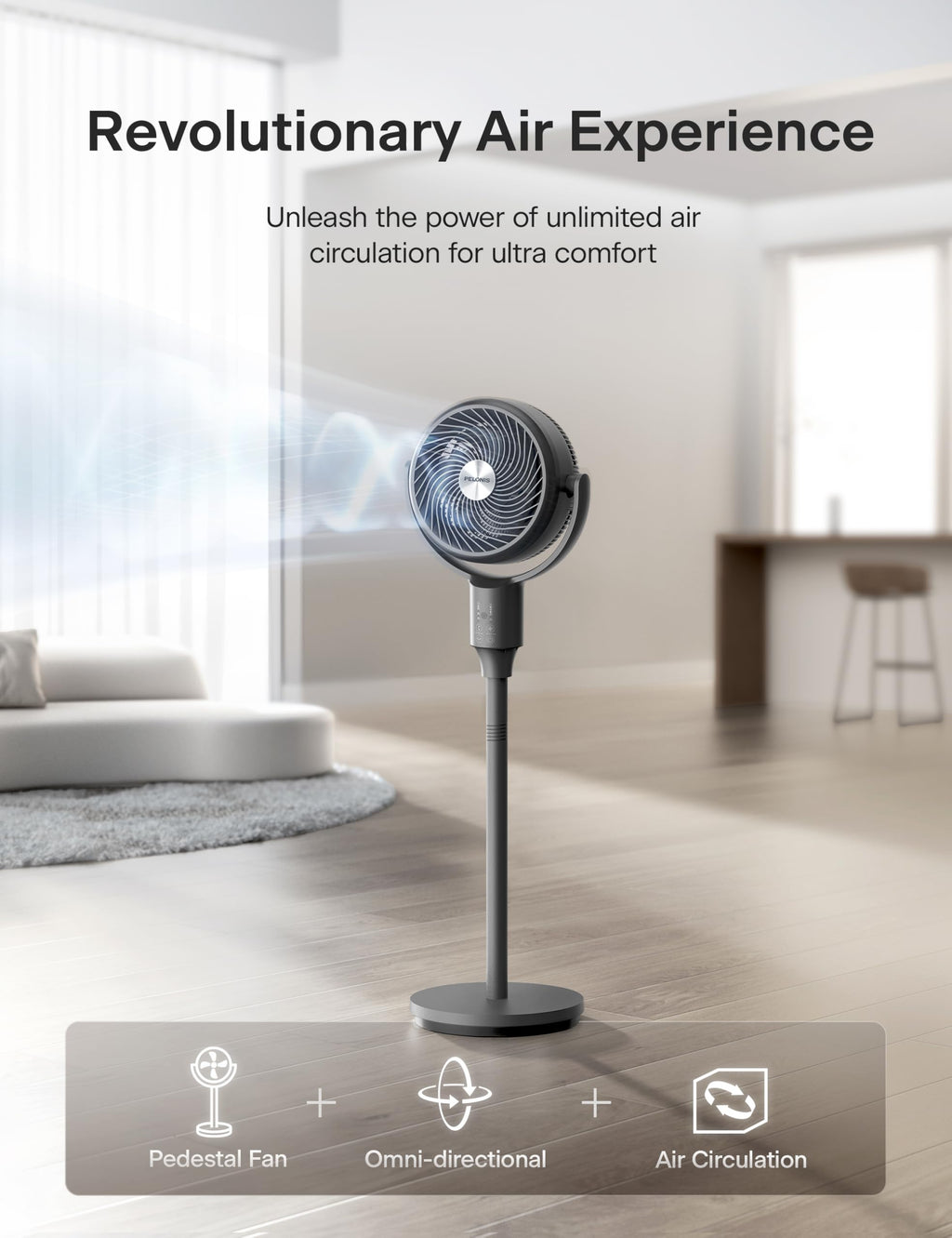 Grey Pedestal Fan R84527