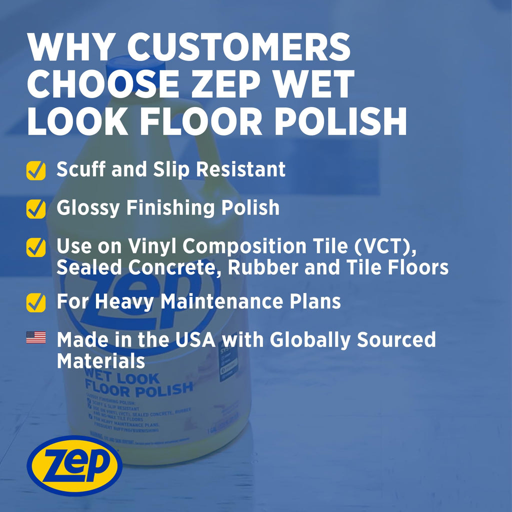 Wet Look Floor Polish 1 Gallon Case of 2 H696