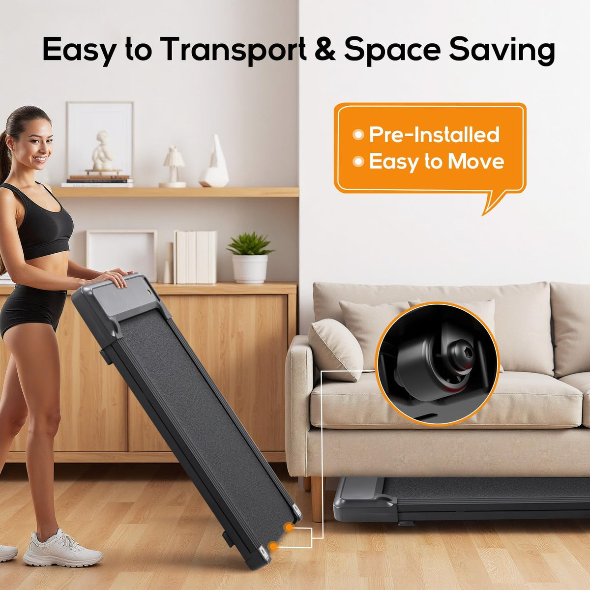 Portable Compact Electric Walking Treadmill V5293