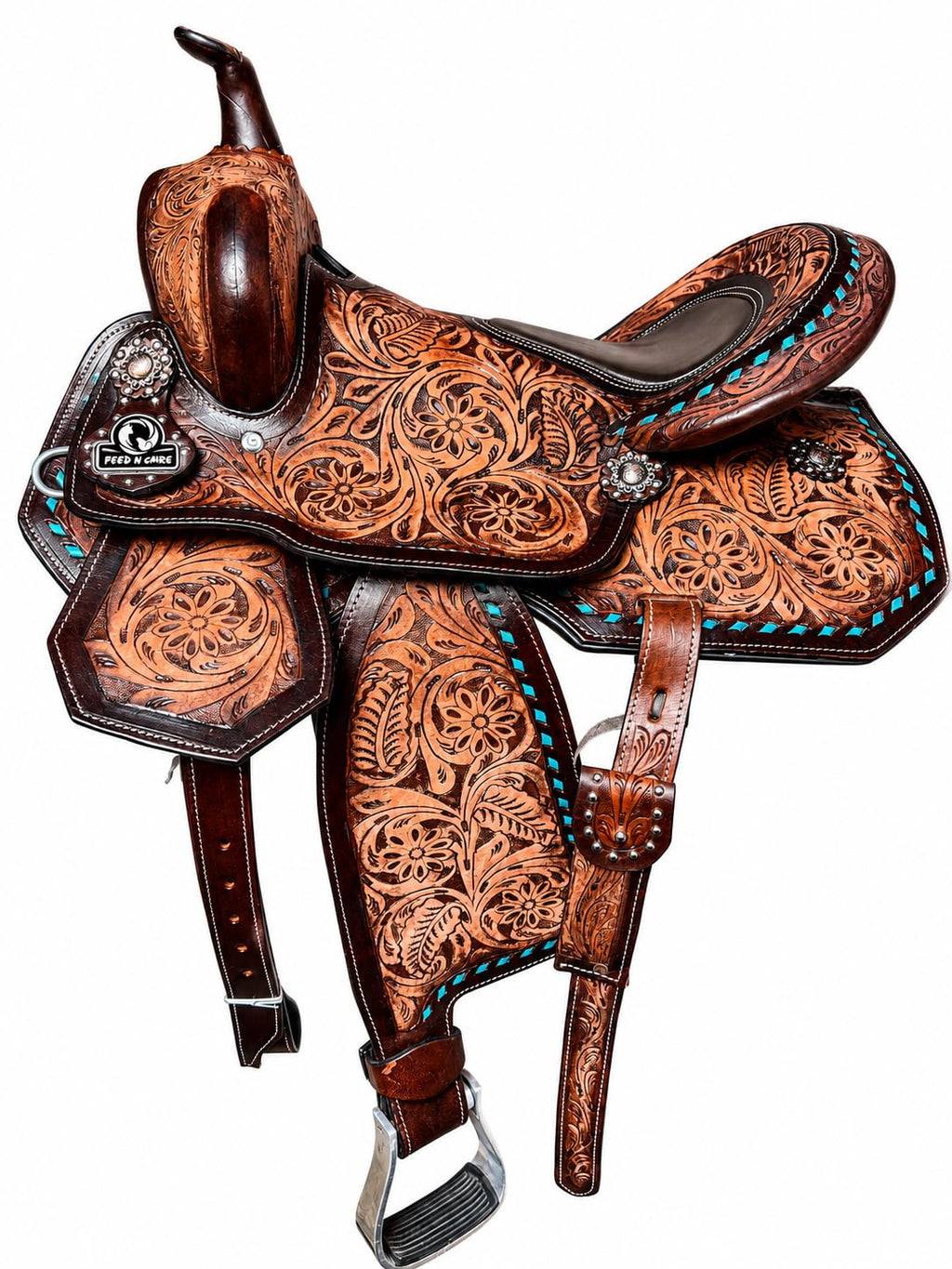 Leather Horse Saddle with Tack Set K87449