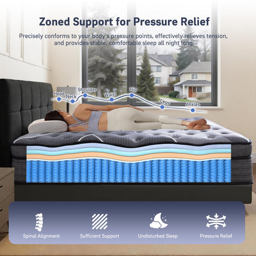 12 Inch Cooling Gel Memory Foam Hybrid Mattress R463259