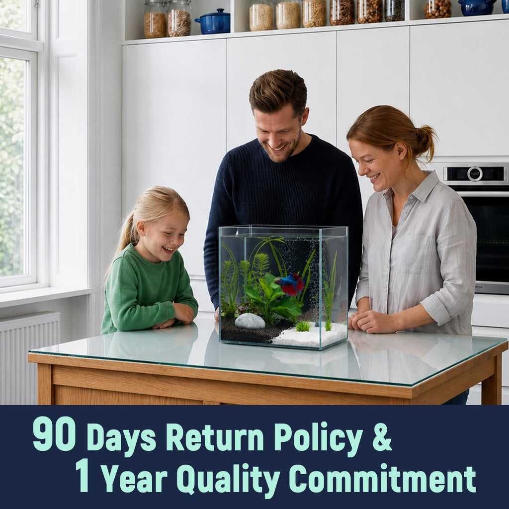 2 Gallon Glass Fish Tank Starter Kit with Fish Net T15393