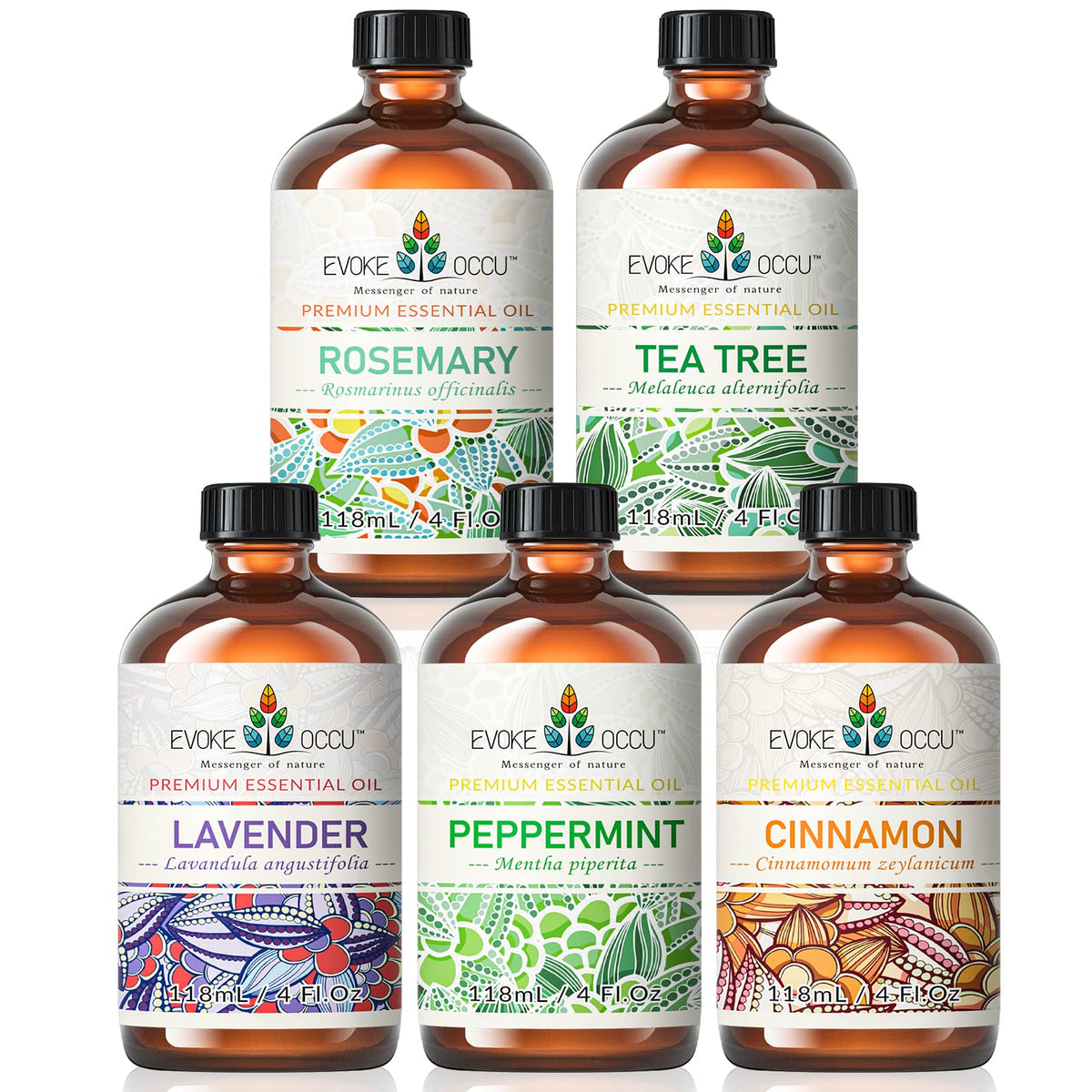 Rosemary Tea Tree Lavender Peppermint Cinnamon Essential Oil 4 FL Oz S33442