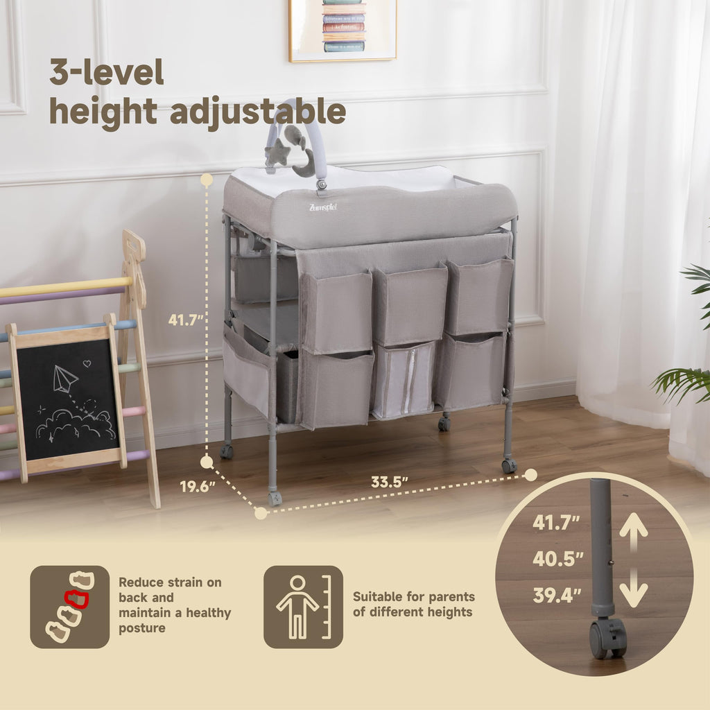 Portable Folding Baby Changing Table with 2 Drawers V312