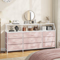 Pink 9 Fabric Drawer Dresser A854719