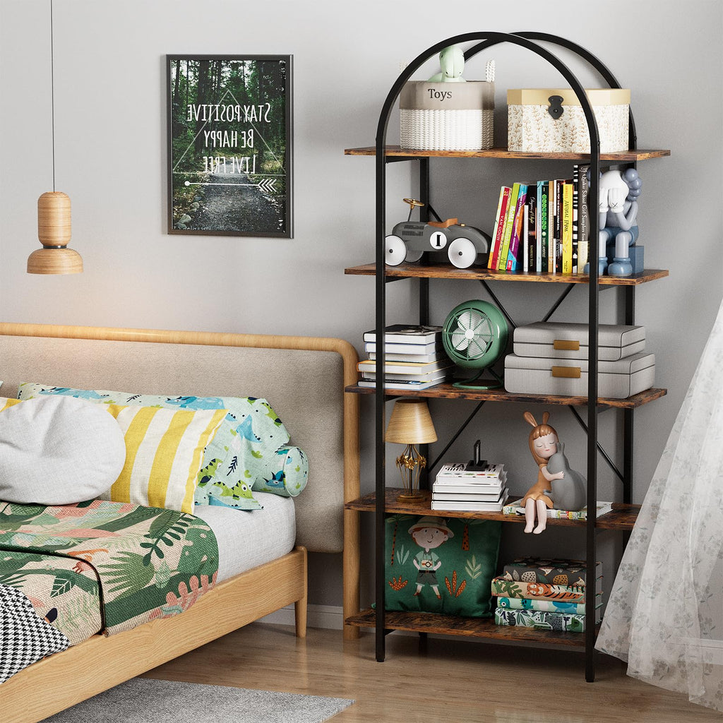 5 Tier Arched Bookshelf C75455