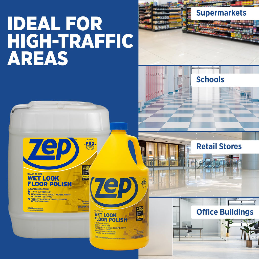 Wet Look Floor Polish 1 Gallon Case of 2 H696