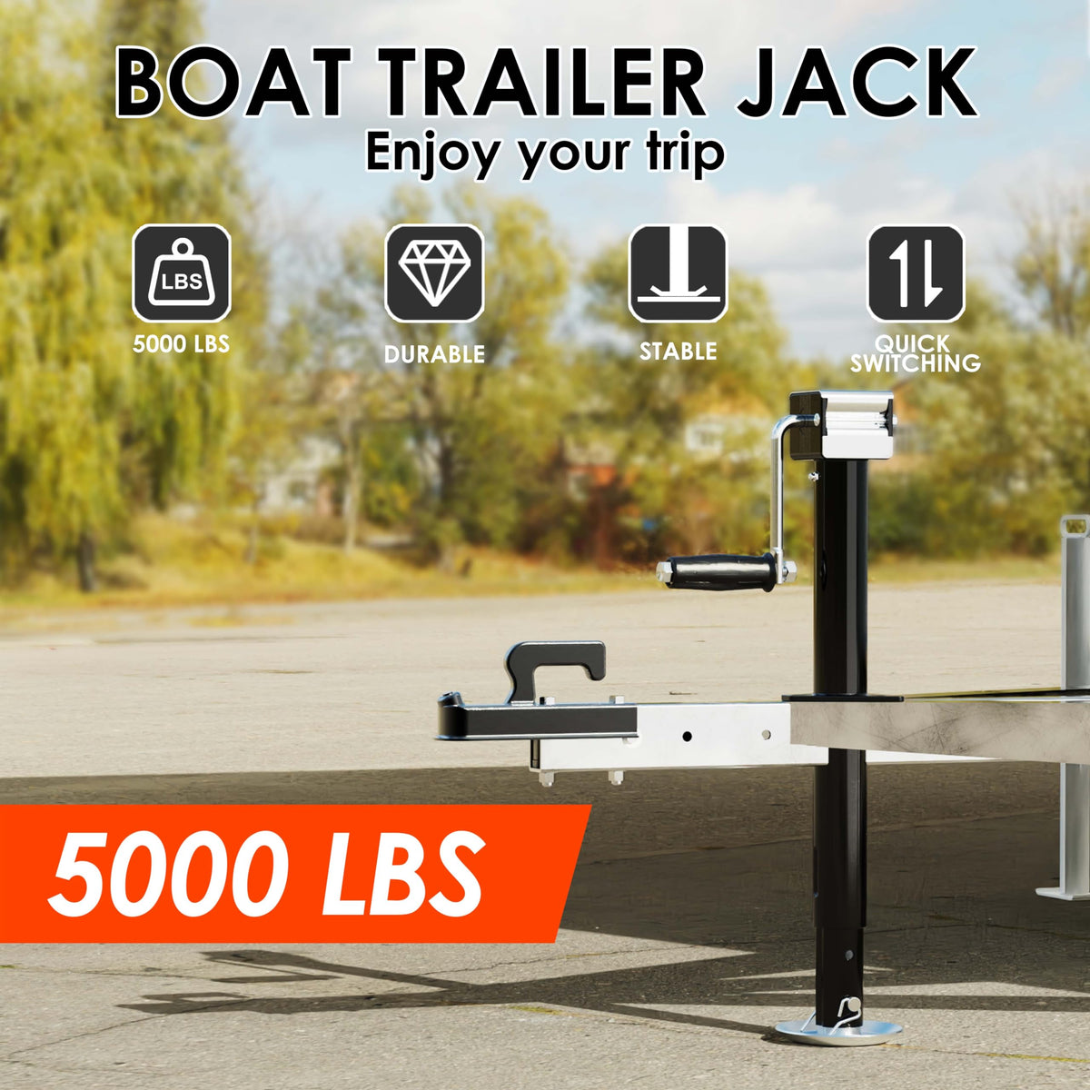 5000 lbs 15" Lift A-Frame Trailer Jack B3644