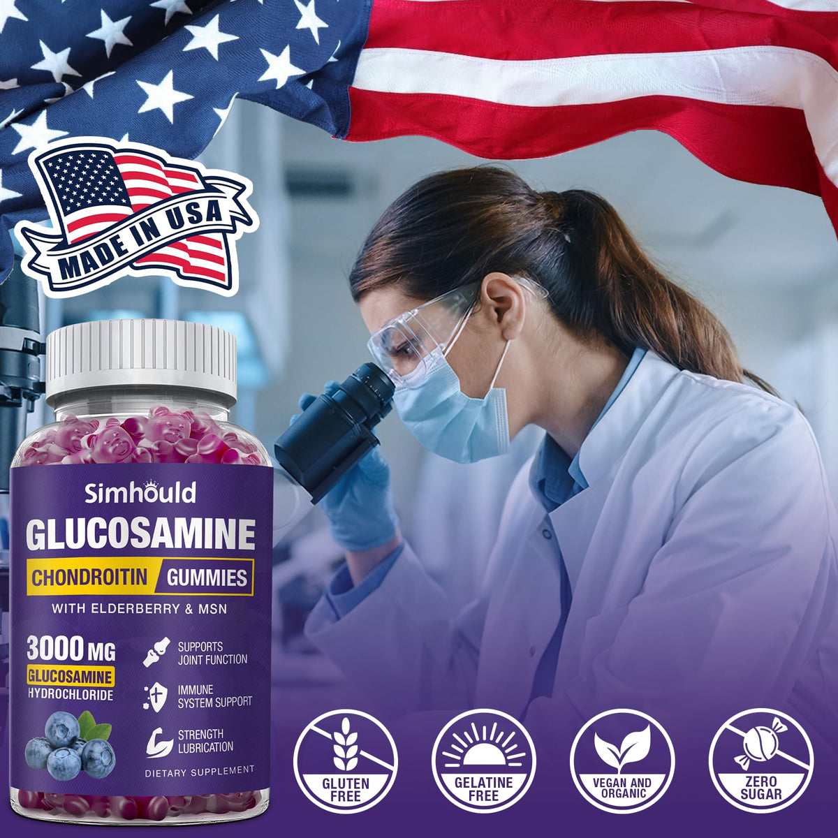 Glucosamine Chondroitin Gummies with MSM & Elderberry E171798