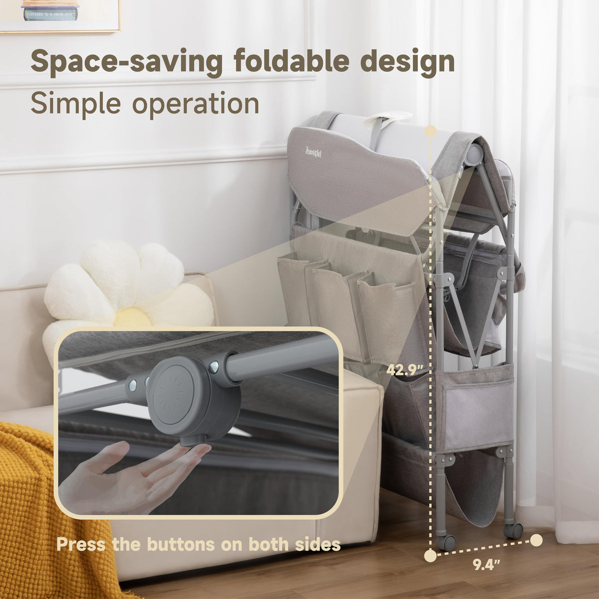 Portable Folding Baby Changing Table with 2 Drawers V312
