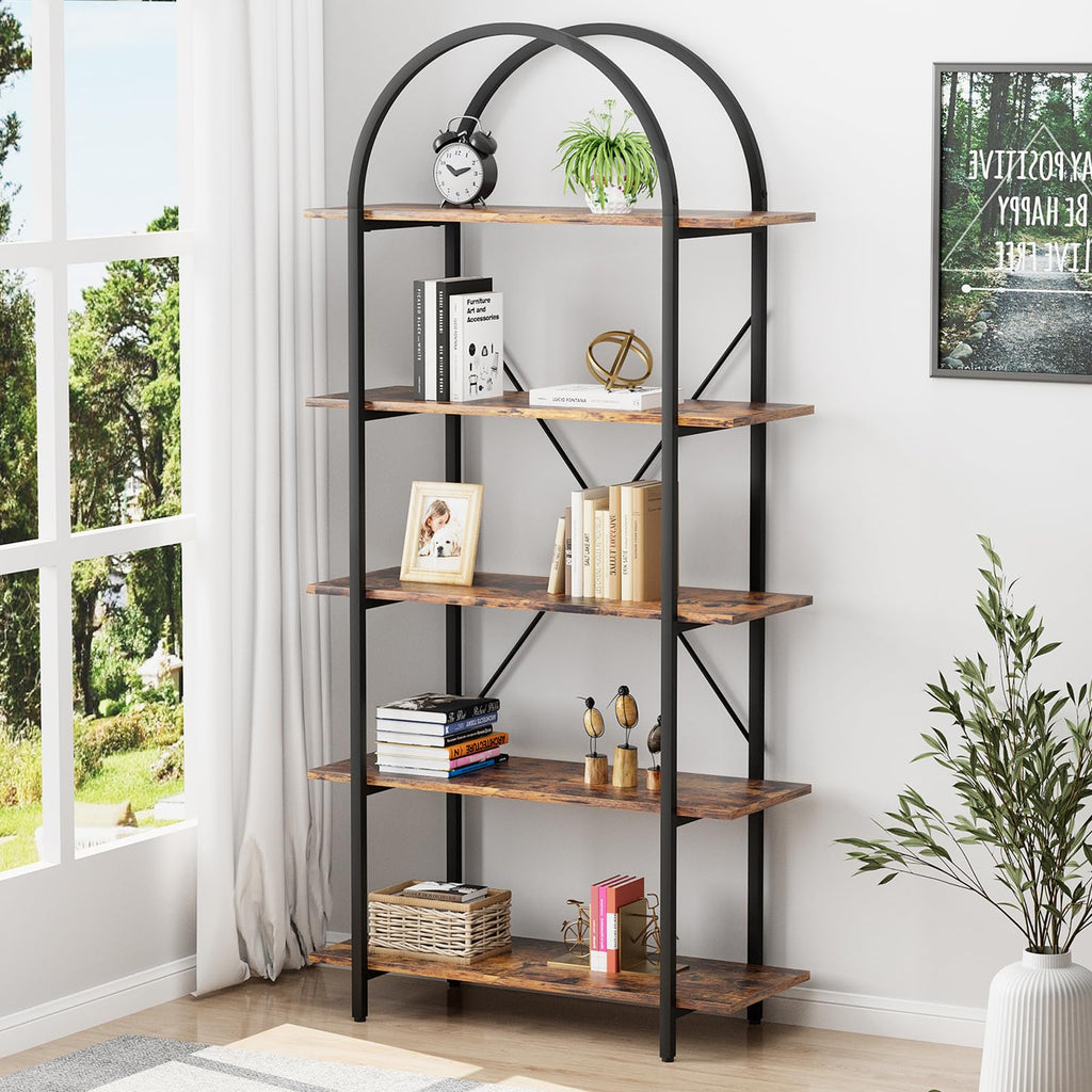 5 Tier Arched Bookshelf C75455
