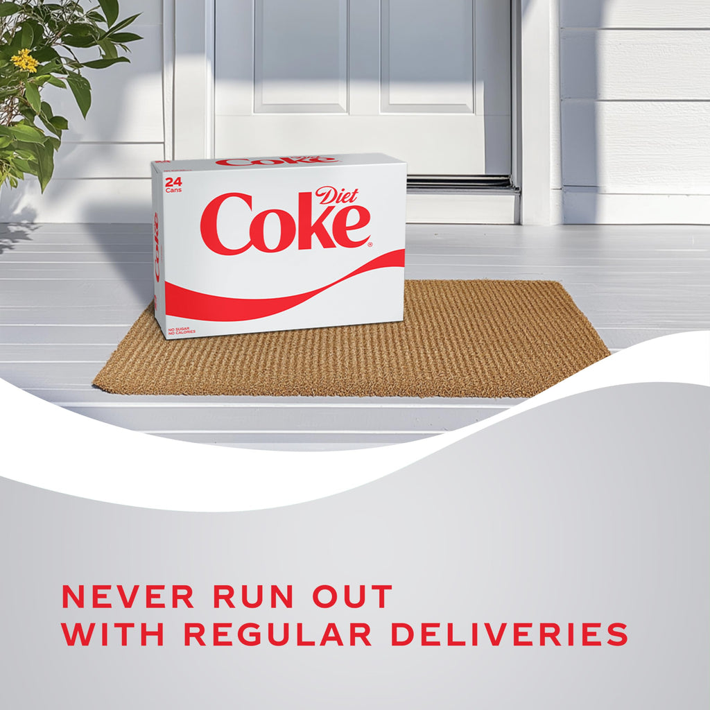 Diet Coke Soda Soft Drink Cans, 12 fl oz, 24 Pack M871646