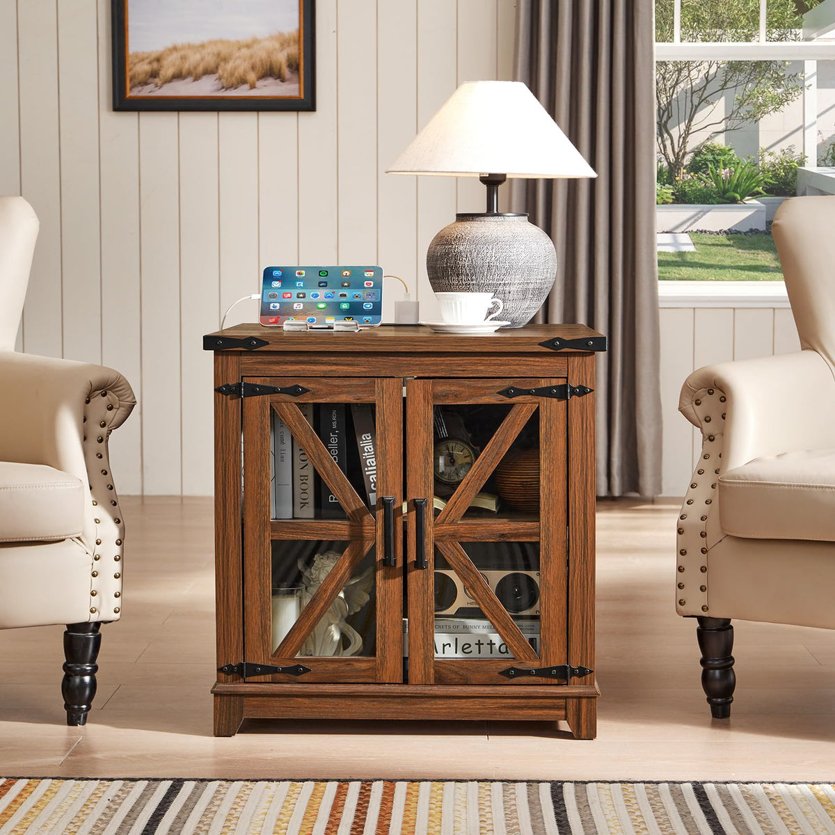 End Table Set 2 with Charger X468